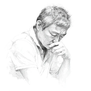 Depressed Asian Man Vinyl Car Decal Sticker – Waterproof & UV-Resistant 3.4133333333333336"