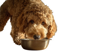Drinking Goldendoodle Vinyl Car Decal Sticker – Waterproof & UV-Resistant 2.72"