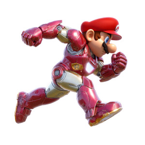 Mario Iron Man Vinyl Car Decal Sticker – Waterproof & UV-Resistant 3.4133333333333336"
