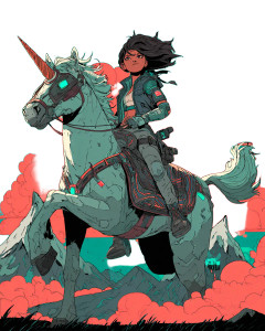 Girl On Unicorn V9 Vinyl Car Decal Sticker – Waterproof & UV-Resistant 8.0"