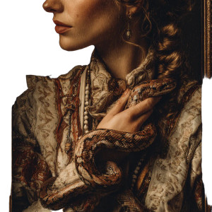 Renaissance Woman Snake Vinyl Car Decal Sticker – Waterproof & UV-Resistant 3.4133333333333336" Renaissance Woman Snake Vinyl Car Decal Sticker – Waterproof & UV-Resistant 3.4133333333333336"