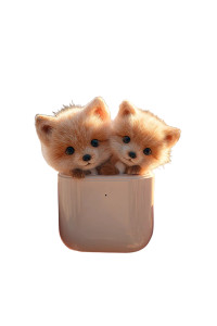 Baby Foxes Airpods Vinyl Car Decal Sticker – Waterproof & UV-Resistant 4.4