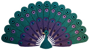 Peacock Shadow Puppet Vinyl Car Decal Sticker – Waterproof & UV-Resistant 2.72"