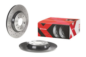 Brembo Xtra Solid Cross Drilled Brake Rotor | 300mm dia, 12mm thick, Single, Performance Enhanced, UV Painted Brembo Xtra Solid Cross Drilled Brake Rotor | 300mm dia, 12mm thick, Single, Performance Enhanced, UV Painted