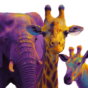 African Wildlife Family Vinyl Car Decal Sticker – Waterproof & UV-Resistant 3.4133333333333336"