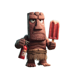Moai Adventurer Vinyl Car Decal Sticker – Waterproof & UV-Resistant 3.4133333333333336"