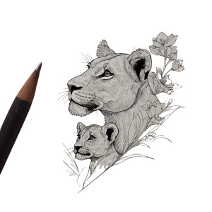 Lioness Tattoo Vinyl Car Decal Sticker – Waterproof & UV-Resistant 3.4133333333333336" Lioness Tattoo Vinyl Car Decal Sticker – Waterproof & UV-Resistant 3.4133333333333336"