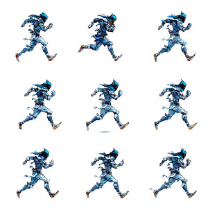 Pixel Runner Sprite Vinyl Car Decal Sticker – Waterproof & UV-Resistant 3.4133333333333336"