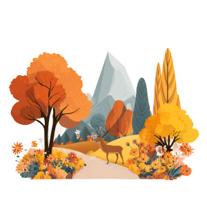 Autumn Forest Deer V2 Vinyl Car Decal Sticker – Waterproof & UV-Resistant 3.4133333333333336"