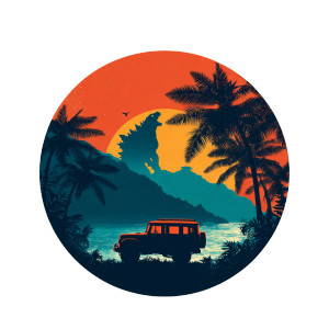 Suv And Godzilla Vinyl Car Decal Sticker – Waterproof & UV-Resistant 3.4133333333333336"