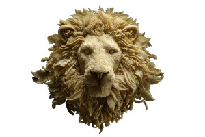 Pasta Lion Head Vinyl Car Decal Sticker – Waterproof & UV-Resistant 2.986666666666667"