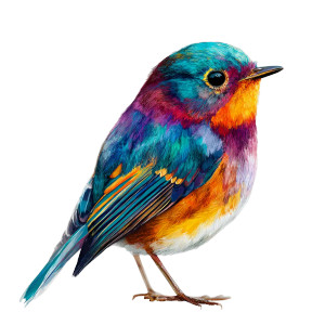 Colorful Cult Bird Vinyl Car Decal Sticker – Waterproof & UV-Resistant 3.4133333333333336"
