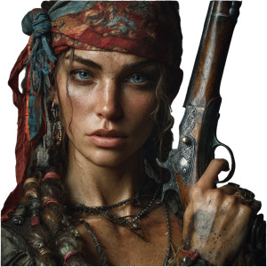Pirate Woman Pose Vinyl Car Decal Sticker – Waterproof & UV-Resistant 3.4133333333333336" Pirate Woman Pose Vinyl Car Decal Sticker – Waterproof & UV-Resistant 3.4133333333333336"