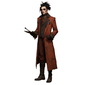 Gothic Punk Auctioneer Vinyl Car Decal Sticker – Waterproof & UV-Resistant 3.4133333333333336"