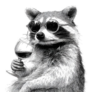 Stylish Raccoon V5 Vinyl Car Decal Sticker – Waterproof & UV-Resistant 3.4133333333333336"