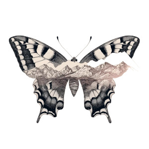 Patterned Butterfly Vinyl Car Decal Sticker – Waterproof & UV-Resistant 6.826666666666667"
