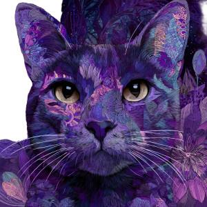 Cool Cosmic Cat Vinyl Car Decal Sticker – Waterproof & UV-Resistant 3.4133333333333336"