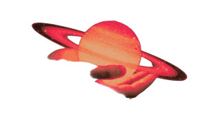 Glowing Saturn Hands Vinyl Car Decal Sticker – Waterproof & UV-Resistant 5.4