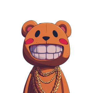 Golden Teddy Bear V2 Vinyl Car Decal Sticker – Waterproof & UV-Resistant 3.4133333333333336"