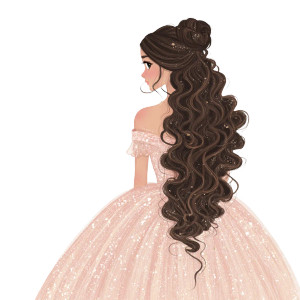 Pink Princess Gown Vinyl Car Decal Sticker – Waterproof & UV-Resistant 3.4133333333333336"