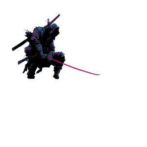 Cyber-Samurai Rooftop Vinyl Car Decal Sticker – Waterproof & UV-Resistant 3.4133333333333336"