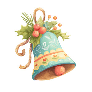 Cheerful Christmas Bell Vinyl Car Decal Sticker – Waterproof & UV-Resistant 6.826666666666667"