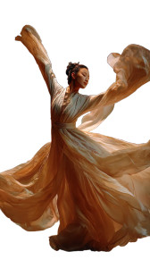 Chinese Classical Dancer Vinyl Car Decal Sticker – Waterproof & UV-Resistant 4.8533333333333335"