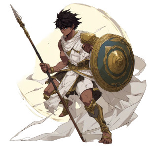 Fantasy Greek Warrior V2 Vinyl Car Decal Sticker – Waterproof & UV-Resistant 6.826666666666667"
