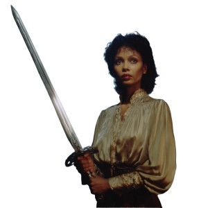 Fantasy Sword Woman Vinyl Car Decal Sticker – Waterproof & UV-Resistant 3.4133333333333336"