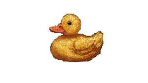 Sparkling Rubber Duck Vinyl Car Decal Sticker – Waterproof & UV-Resistant 2.72"