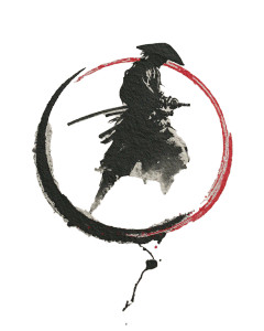 Enigmatic Samurai Tapestry Vinyl Car Decal Sticker – Waterproof & UV-Resistant 4.0"