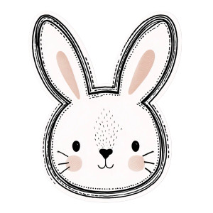 Cute Rabbit Sticker Vinyl Car Decal Sticker – Waterproof & UV-Resistant 3.4133333333333336"