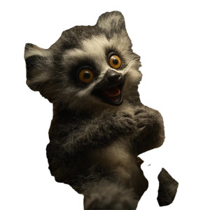 Lemur Baby Smiling Vinyl Car Decal Sticker – Waterproof & UV-Resistant 3.4133333333333336"