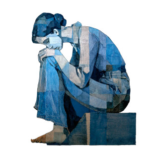 Denim Picasso Woman Vinyl Car Decal Sticker – Waterproof & UV-Resistant 6.826666666666667"