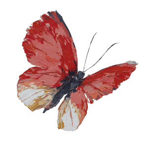 Red Butterfly V3 Vinyl Car Decal Sticker – Waterproof & UV-Resistant 6.826666666666667"