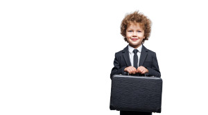 Young Business Boy Vinyl Car Decal Sticker – Waterproof & UV-Resistant 2.72"