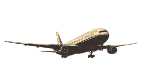 Retro Airplane Sunset Vinyl Car Decal Sticker – Waterproof & UV-Resistant 2.773333333333333