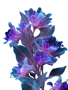 Uv Glowing Underwater Flower V2 Vinyl Car Decal Sticker – Waterproof & UV-Resistant 8.213333333333333"
