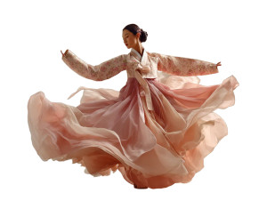 Graceful Korean Dancer Vinyl Car Decal Sticker – Waterproof & UV-Resistant 6.1866666666666665"
