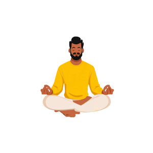 Meditating With Candles Vinyl Car Decal Sticker – Waterproof & UV-Resistant 3.4133333333333336"