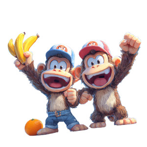 Victorious Cartoon Monkeys Vinyl Car Decal Sticker – Waterproof & UV-Resistant 3.4133333333333336"