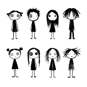 Anime Stick Figures Vinyl Car Decal Sticker – Waterproof & UV-Resistant 3.4133333333333336"