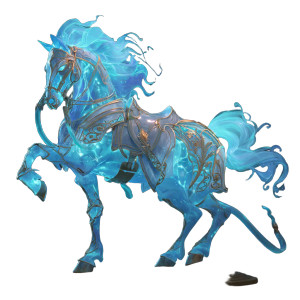 Celestial Glowing Horse V3 Vinyl Car Decal Sticker – Waterproof & UV-Resistant 3.4133333333333336"