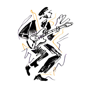 Stick Guitarist Vinyl Car Decal Sticker – Waterproof & UV-Resistant 6.826666666666667"