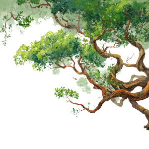 Pixar Tree Branches Vinyl Car Decal Sticker – Waterproof & UV-Resistant 3.4133333333333336"
