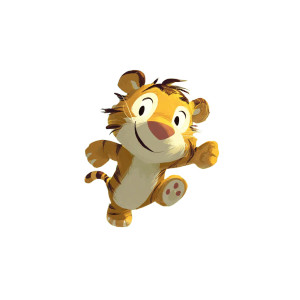 Toby The Tiger Vinyl Car Decal Sticker – Waterproof & UV-Resistant 3.4133333333333336"