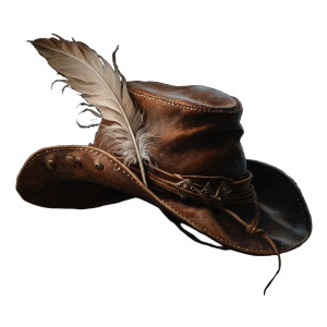 Pirate Leather Hat V2 Vinyl Car Decal Sticker – Waterproof & UV-Resistant 3.4133333333333336"