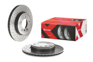 Brembo Brake Rotor | Xtra Vented Cross Drilled | 300MM Diameter | Superior Heat Dissipation | High Carbon Cast Iron Brembo Brake Rotor | Xtra Vented Cross Drilled | 300MM Diameter | Superior Heat Dissipation | High Carbon Cast Iron