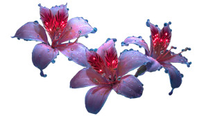 Glowing Fantasy Flowers V2 Vinyl Car Decal Sticker – Waterproof & UV-Resistant 2.72"