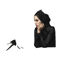 Gothic Woman Raven V2 Vinyl Car Decal Sticker – Waterproof & UV-Resistant 3.4133333333333336"